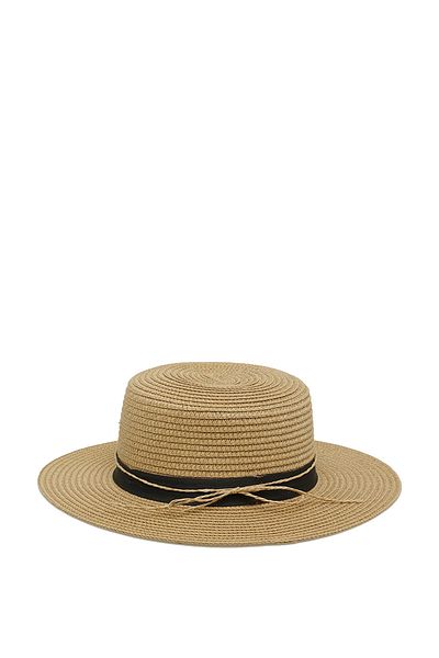 Butigo Lady Straw Hat-W 4Fx Sand damski kapelusz słomkowy