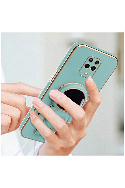 Zebana Xiaomi Redmi Note 9S Compatible Case with Stand Astronaut Silicone Case Light Blue