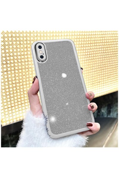 Zebana Apple iPhone XS Max Compatible Case Zebana Sparkle Silicone Case - Gra...