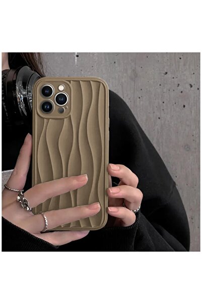 Zebana Apple iPhone 13 Pro Max Uyumlu Kılıf Zebana Line Art Silikon Kılıf Kah...