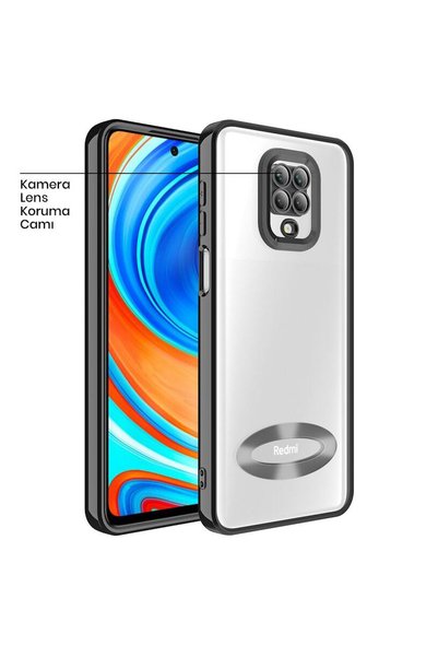 Zebana Xiaomi Redmi Note 9S Compatible Case Glint Silicone Case Black