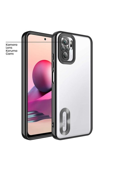 Zebana Xiaomi Redmi Note 10 Compatible Case Glint Silicone Case Black