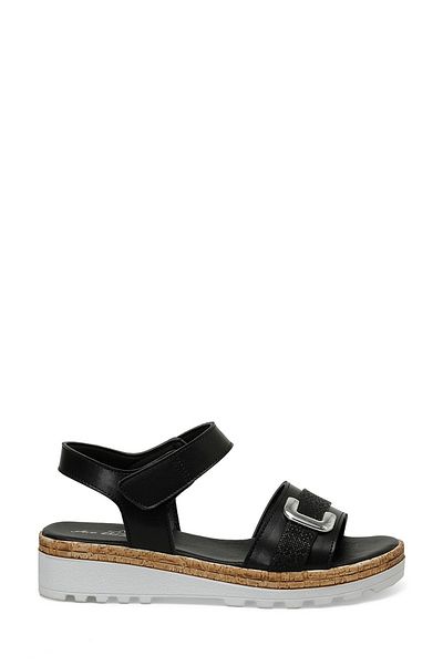 ART BELLA CS24040 4FX Schwarze Sandalen mit Keilabsatz für Damen