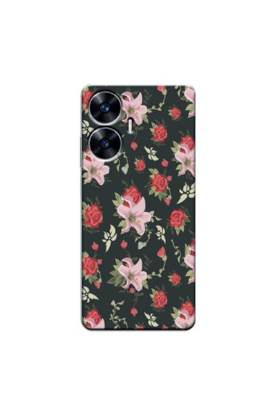 Zebana Realme C55 Compatible Case Spring Flowers 1 Silicone Case (Printed)