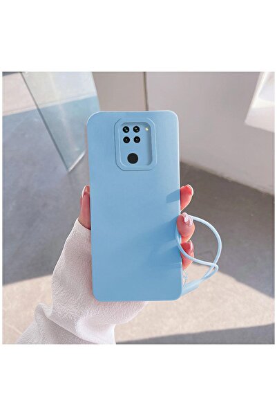 Zebana Xiaomi Redmi Note 9 Uyumlu Kılıf Love Yumuşak Silikon Kılıf Açık Mavi
