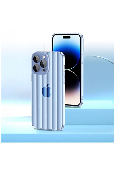 Zebana Apple iPhone 15 Pro Uyumlu Kılıf Bumper Silikon Kılıf (Kamera Lens Kor...