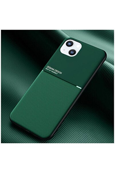 Zebana Apple iPhone 15 Uyumlu Kılıf Zebana Design Silikon Kılıf Yeşil