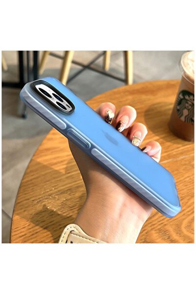 Zebana Apple iPhone 15 Pro Uyumlu Kılıf Airbag Fundas M-Safe Silikon Kılıf Si...