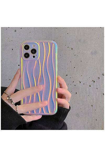 Zebana Apple iPhone 15 Pro Max Uyumlu Kılıf Zebana Line Art Silikon Kılıf Gri