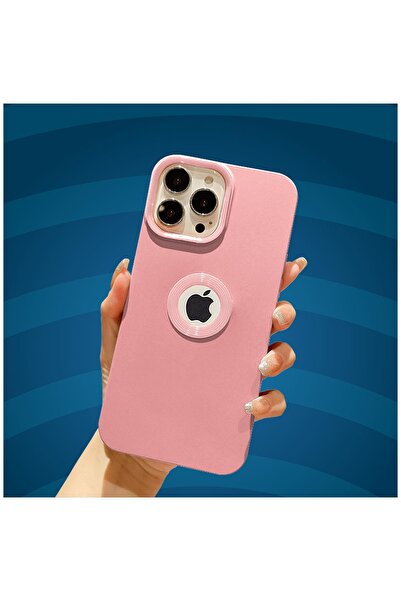 Zebana Apple iPhone 12 Pro Max Uyumlu Kılıf Candy Silikon Kılıf Rose Gold