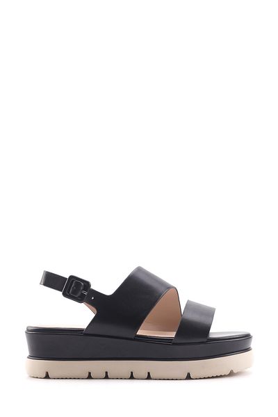 İnci INCI MARKUE 4FX Schwarze Damen-Sandalen mit dicker Sohle