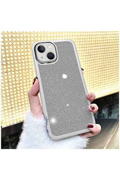 Zebana Apple iPhone 15 Plus Uyumlu Kılıf Işıltım Silikon Kılıf - Kamera Lens ...