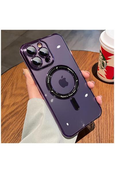 Pro Aksesuar Apple iPhone 14 Pro Max Uyumlu Kılıf Manyetik Kablosuz Şarj Dest...