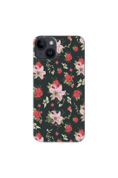 Zebana حافظة متوافقة مع هاتف ابل ايفون 14 زهور الربيع 1 حافظة سيليكون (مطبوعة)