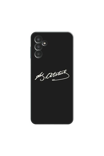 Zebana Samsung Galaxy A55 Compatible Case Ataturk Signature Silicone Case (Pr...
