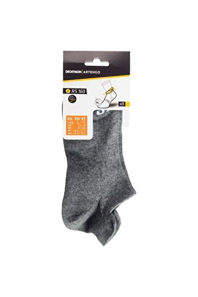 Decathlon جوارب تنس Artengo - جوارب قصيرة - للجنسين - 3 أزواج - رمادي - 160 ريال