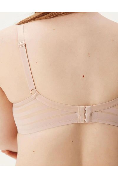 BE CURVY Γυναικείο σουτιέν Aster - Χοντρό λουράκι, διαφανές, λεπτομέρεια γραμμής Gathering C5T0N3O7