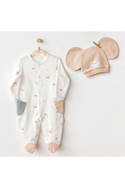 andywawa Circur Party Baby Romper Set - Ac25003 Ecru