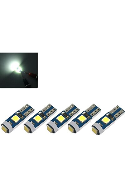 Erlight 6 Adet Beyaz T5 LED Kilometre Kadran Ambians Aydınlatma Ampulü