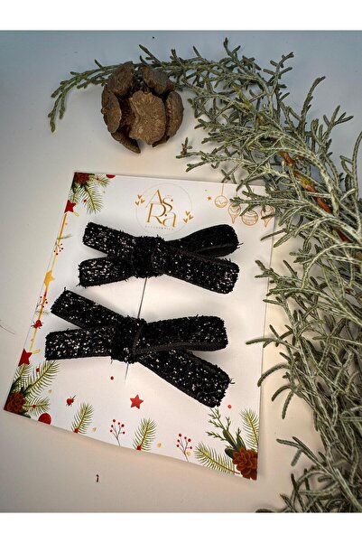 AsRa Accessories Yılbaşı temalı simli fiyonk klips toka