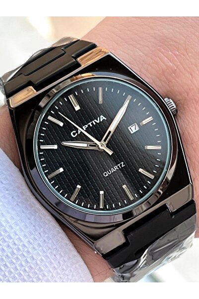 captiva Çelik Kordon Takvimli Kadran Kutulu Seri Erkek Kol Saati C01.ES04
