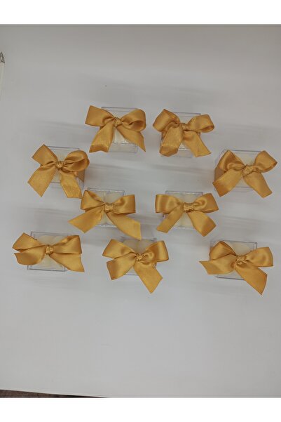 PERFECT HOBBY Düğün Nişan Nikah Hatırası Gold Kurdeleli Mini Mika Kutulu Bubble
