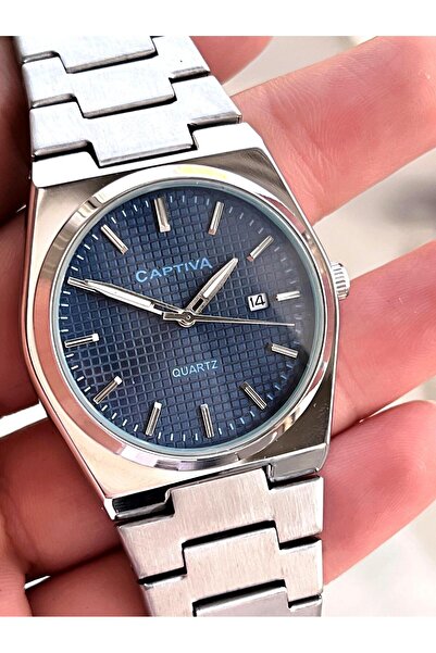 captiva Çelik Kordon Takvimli Kadran Kutulu Seri Erkek Kol Saati C01.ES03