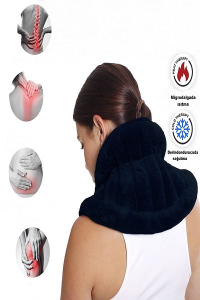 SEVENHİLLS Migrawavable Heatable Menstrual Belt, Relaxing Heating Pad for Neck, Shoulders, Abdomen and Waist(Black)