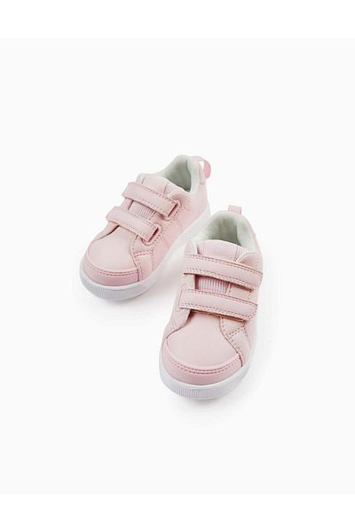 Ziddy TRAINERS FOR BABY GIRLS 'MY FIRST SNEACKER - 1996' PINK/WHITE