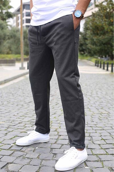 Madmext Antracitové základní kalhoty Jogger 5486