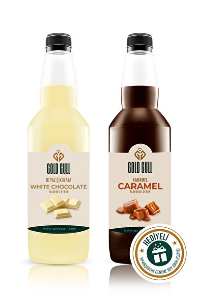 gold gull Beyaz Çikolata & Karamel Aromalı Kahve & Meyve Şurubu 2 X 700 Ml.