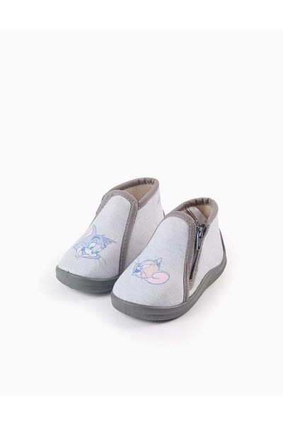 Ziddy SLIPPERS FOR BABY BOYS 'TOM & JERRY', GREY