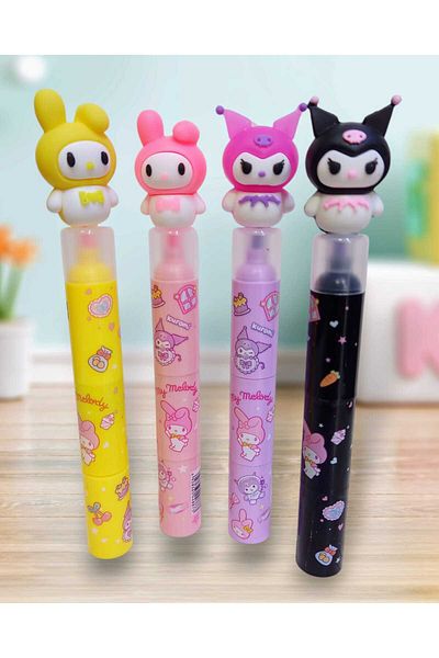 izmir yazici servis Kuromi̇ My Melody Removable and Insertable Highlighter Set 4 Pieces Gift Set