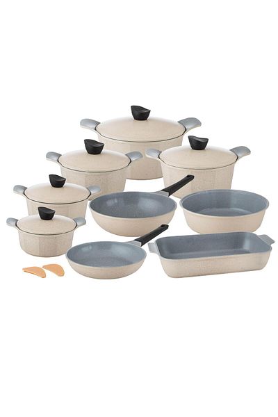 Dania Jewel Cream Granite Cookware Set, 16 pieces, high quality