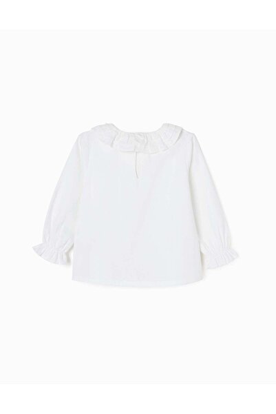 Ziddy COTTON BLOUSE FOR BABY GIRLS WHITE
