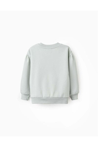 Ziddy FLEECE SWEATSHIRT FOR GIRLS 'BROADWAY', AQUA GREEN