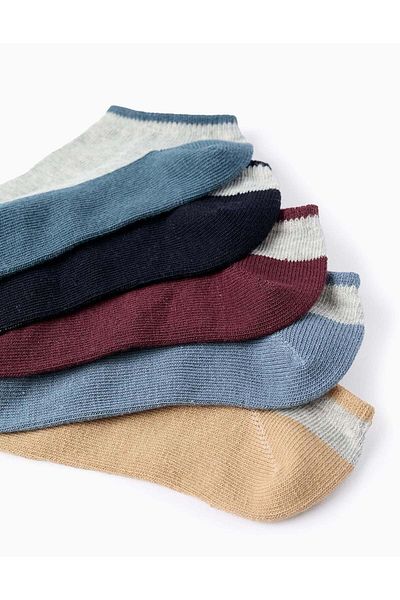 Ziddy PACK OF 5 PAIRS OF BICOLOUR ANKLE SOCKS FOR BOYS MULTICOLOUR