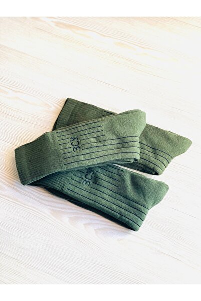 EyuBali 3’lü Erkek Haki Kışlık Kalın Havlu Çorap