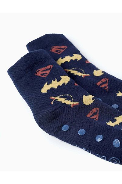 Ziddy NON-SLIP SOCKS FOR BOYS 'DC - JUSTICE LEAGUE', DARK BLUE
