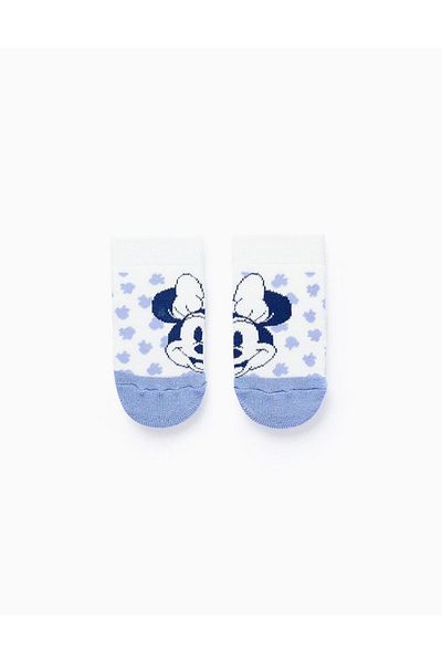 Ziddy NON-SLIP SOCKS FOR GIRLS 'MINNIE', WHITE/BLUE