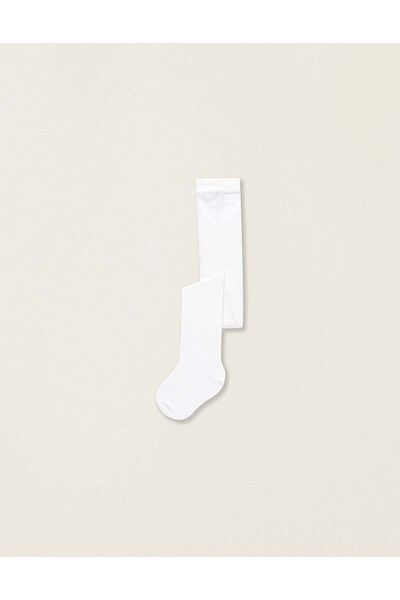 Ziddy KNITTED TIGHTS WITH ANTI-PILLING FOR BABIES WHITE