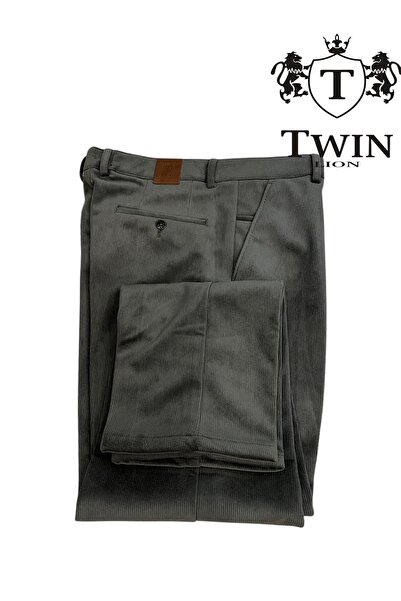 TWINLION ERKEK RAHAT KESİM KALİTELİ KLASİK KISLIK KALIN İCİ POLARLI KADİFE PANTOLON