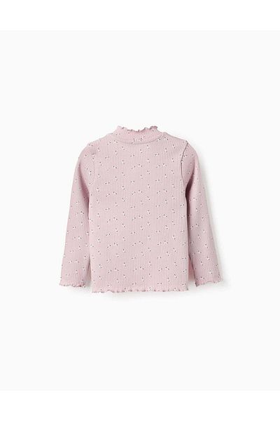 Ziddy RIBBED FLORAL JUMPER FOR BABY GIRLS PINK