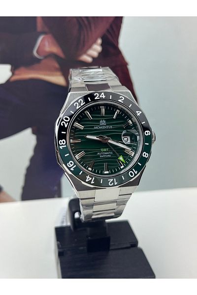 Momentus Automatic Gmt Men's Wristwatch 10 Atm Waterproof