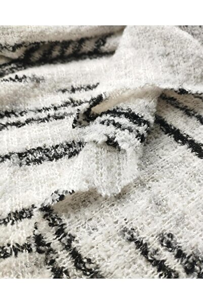 Kumaş Parça Сірий і чорний тонкий рідкий плетений кістяк - ширина 110 см, дов...