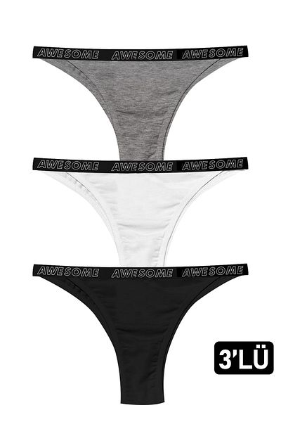 Öts Women's Brazilian Cotton Panties 3 Pack