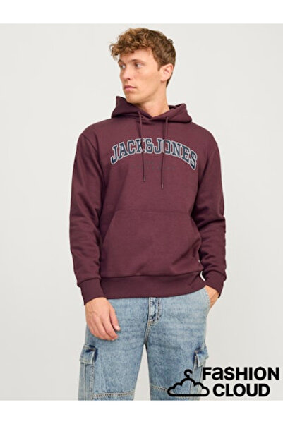 Jack & Jones Caleb Varsity Men's Burgundy Sweatshirt (12256521-Vw)