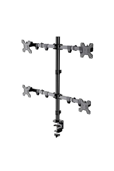 kaloc Black Quad Vertical Monitor Stand