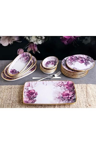 GÖNÜL Gönül Purple 15 Piece Breakfast Set G4367