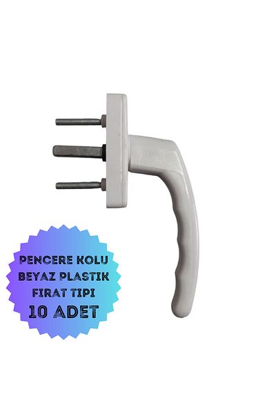 EVA PLAST White Pvc / Plastic Window Handle - 10 Pcs